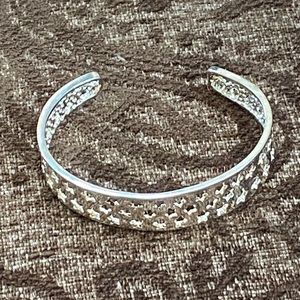Silver Cuff with cut out Stars